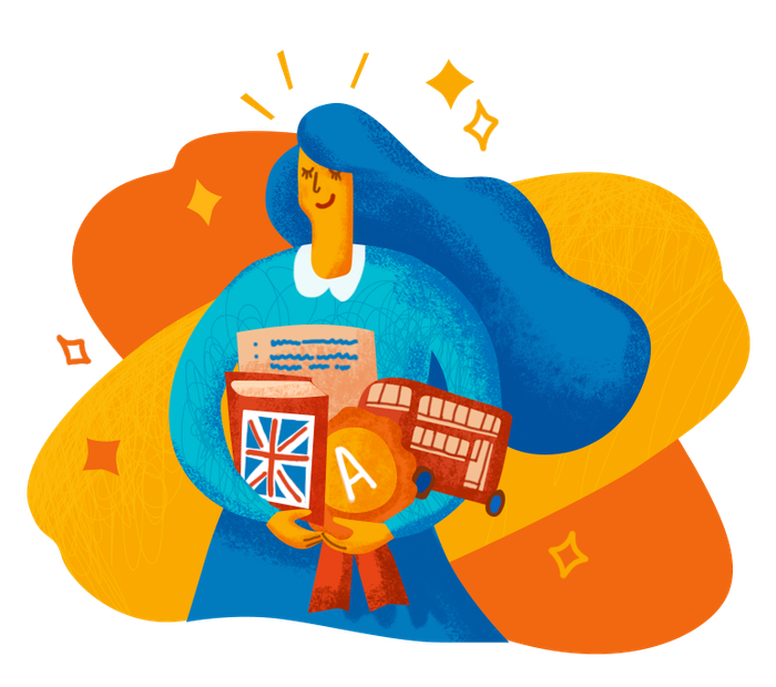 иллюстрация для сайта по изучению англиского  языка