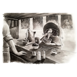 Девочка со своей собакой