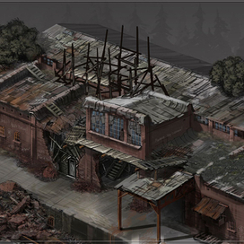 локация склад-база. вид сверху.