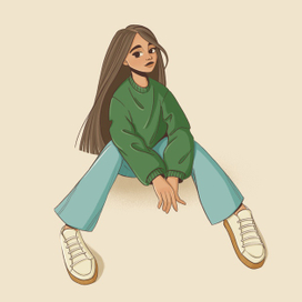 Sitting girl