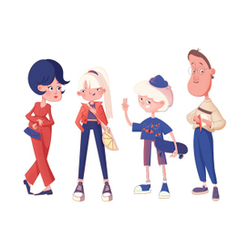 Семья. Дизайн персонажей