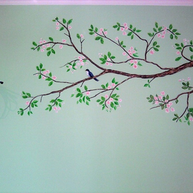 "Цвет яблони" Окрашенный релъеф. Киев. Николаевка.