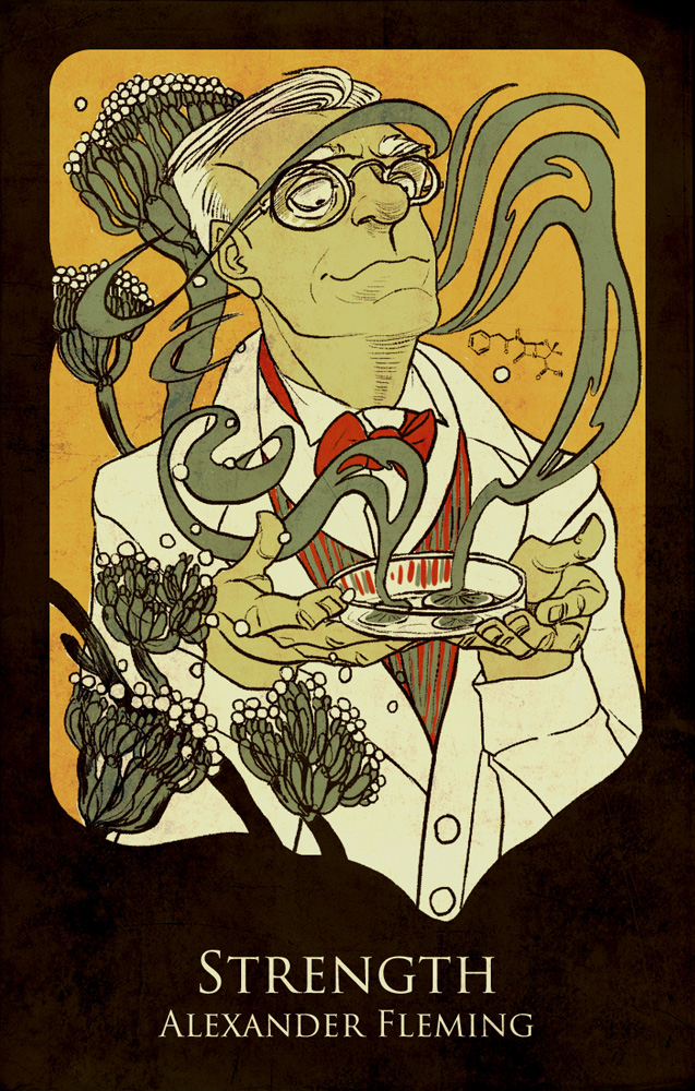 Tarot of Science - Сила - Александр Флеминг