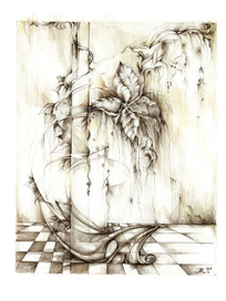 Цветок в мраморе