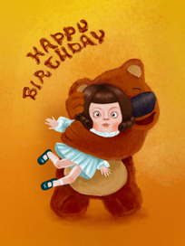 открытка "Happy Birthday"