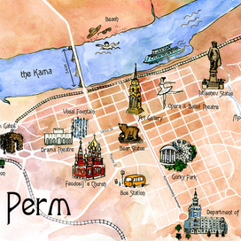 Карта Перми