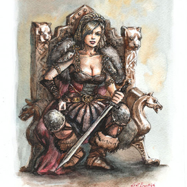 "Брунхильда" эскиз персонажа за 100 минут