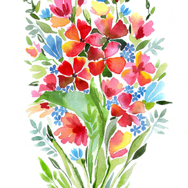 акварельный букет