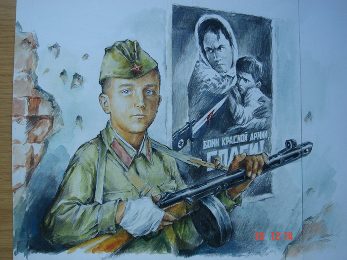 рисунок на обложку "Маленький солдат"