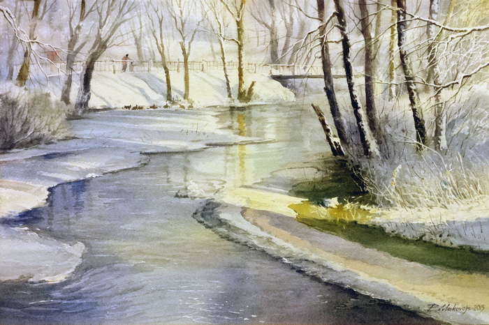 Зимний,солнечный день на р.Кекавине.