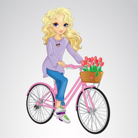 Девочка на велосипеде