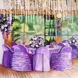 Декор для свадьбы (рисунок с фото)