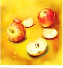 Яблоки, нарисовались