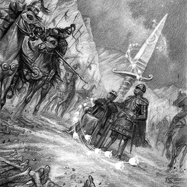 Иллюстрация к роману Р. Суржикова "Кукла на троне".