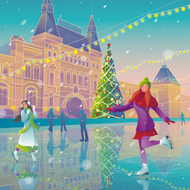 Каток на Красной площади