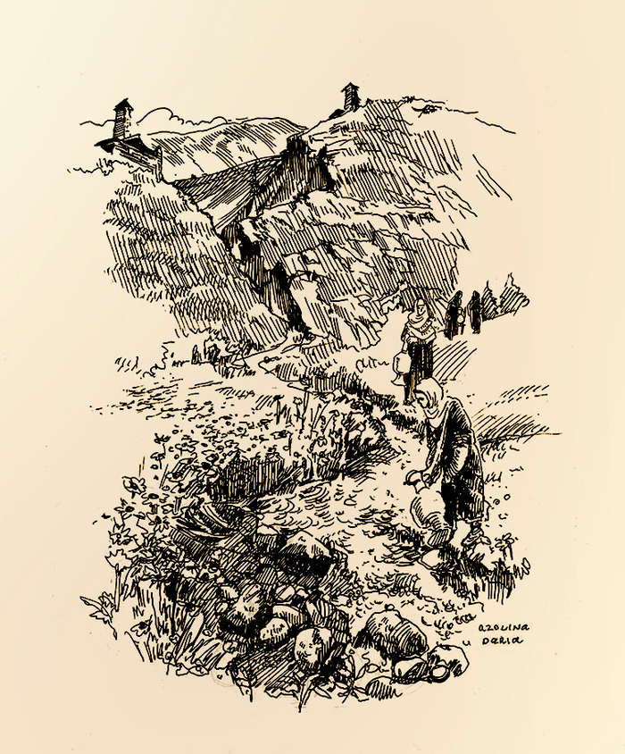 Лето в горах. Горянки. Кавказ. 