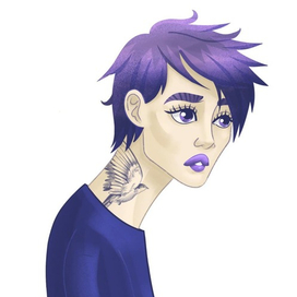 Скетч с девушкой