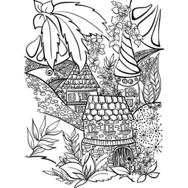 forest house coloring book