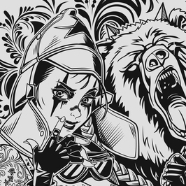 принт с девушкой