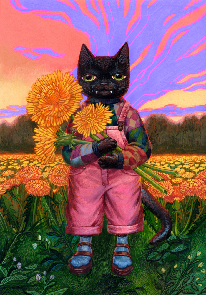 Dandelion cat