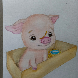 Поросёнок в ящике