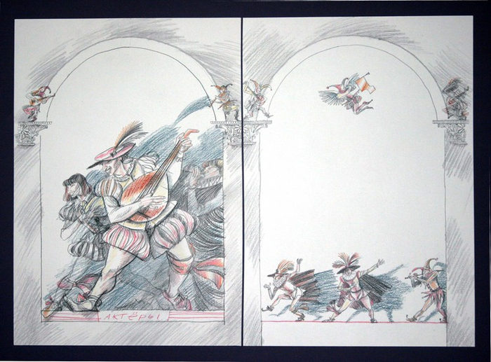 иллюстрация к комедии В.Шекспира "Укрощение строптивой"