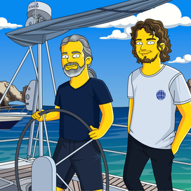 портрет в стиле Симпсонов