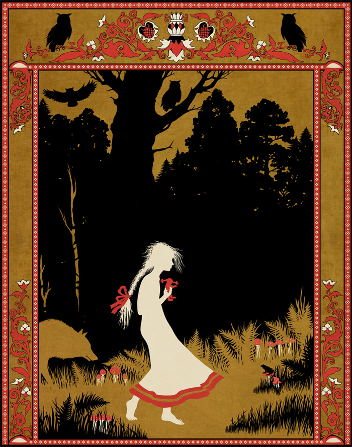 Иллюстрация к русской народной сказке "Василиса Прекрасная"