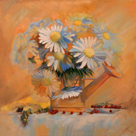 Ромашки в  лейке