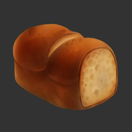 Stylized Bread Loaf - Prop Concept Art