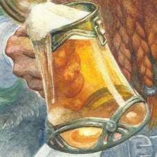 про пиво акварэлька