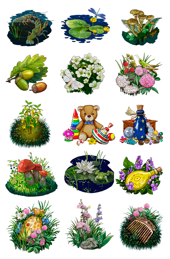 Миниатюры под названием главы, маленькие 2-2,5 см.