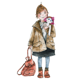 Девочка Мила с бумажной куклой Лотти