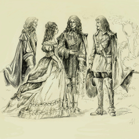 Иллюстрация.А.Дюма."Виконт де Бражелон"