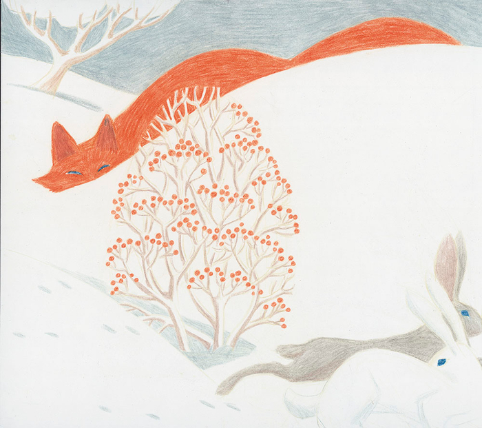 На белом листочке