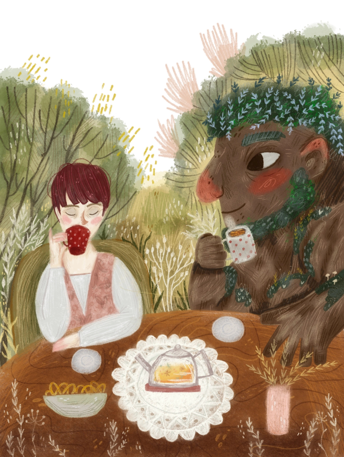 Чаепитие в саду