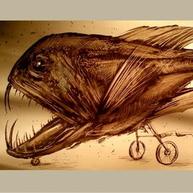 Ночной парковый трехколесик