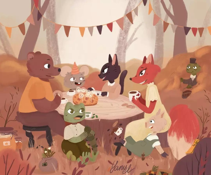 пикник в лесу 