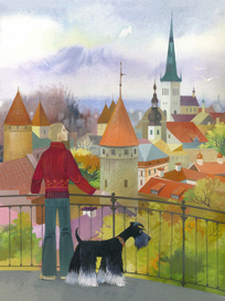 Иллюстрация к повести А. Ольгина "Весёлые знакомства"