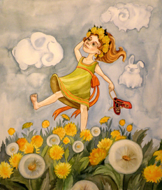 Девочка на лугу