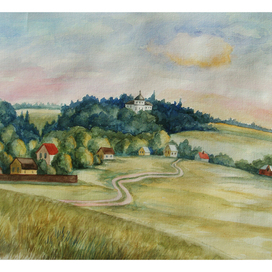 Вид на деревню Сонино.