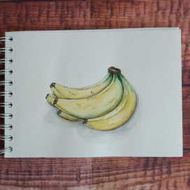 Акварельные бананы