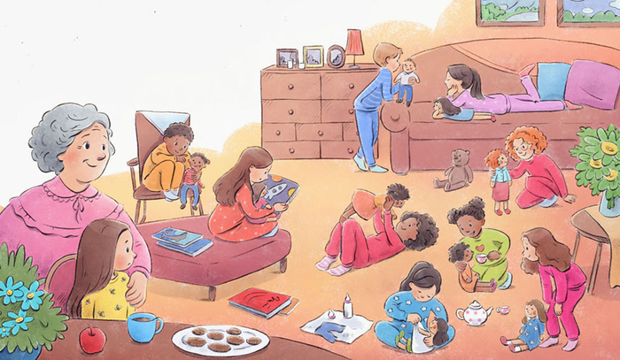 Было у бабушки 10 внучат