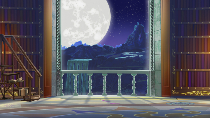 Библиотека,вид на балкон.