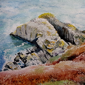 Скалы в Howth,Ирландия.