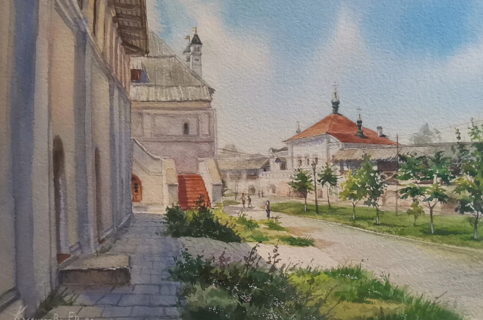 "Летний день. Надвратный Никольский храм Астраханского Кремля" 