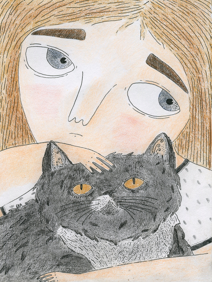 Девочка и кот