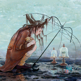 Сломанный зонтик