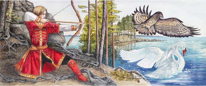 Иллюстрация к сказке о царе Салтане