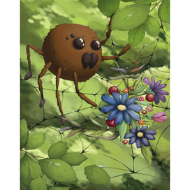 Паук и цветы